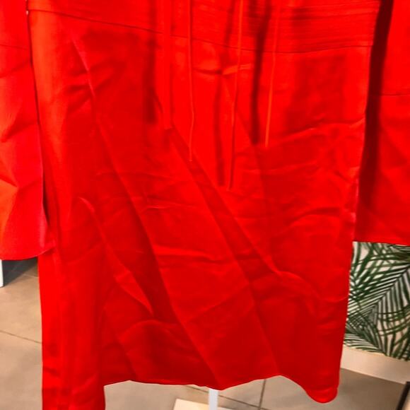 Maje Red Rahon Satin Mini Dress Size Small - Picture 4 of 12